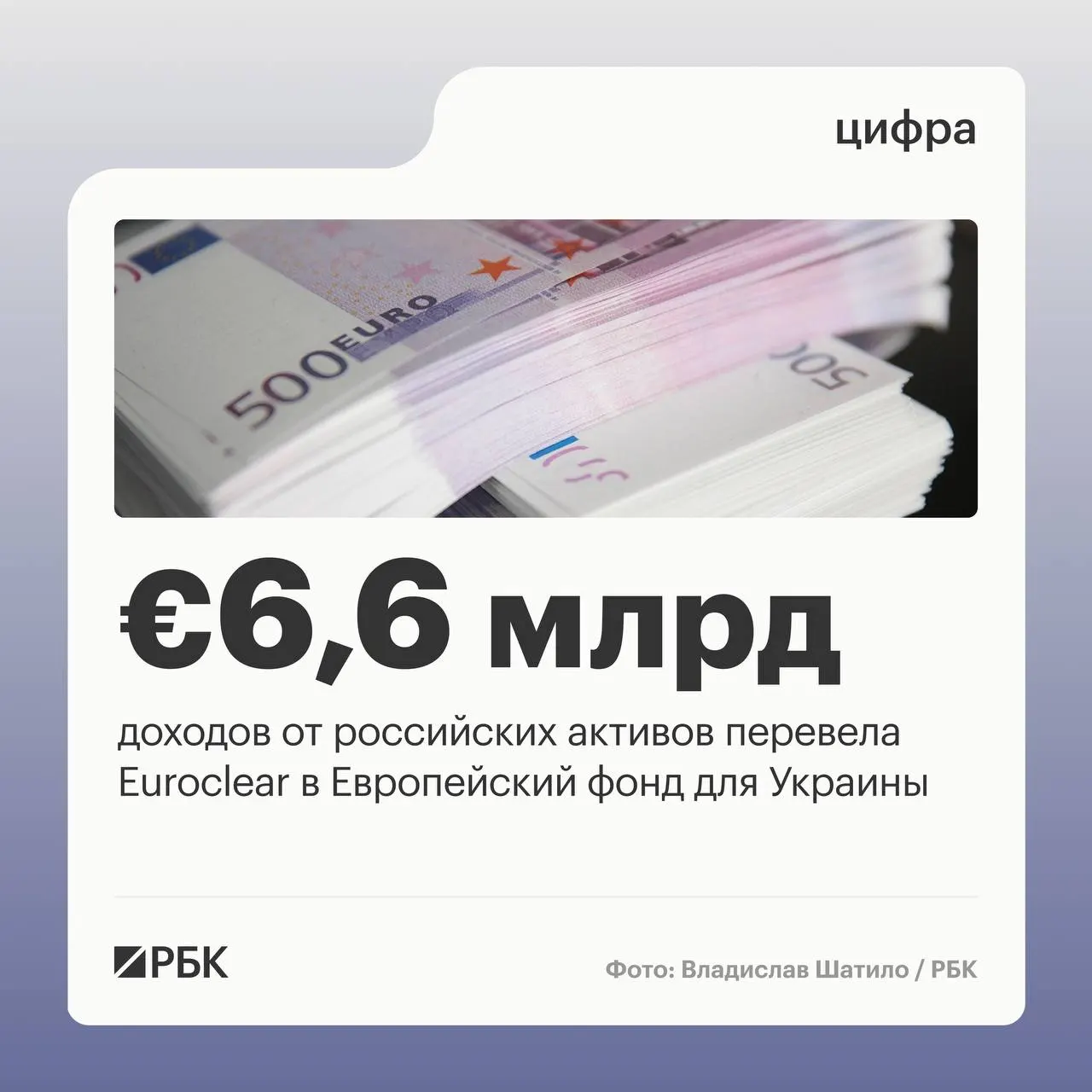 Бельгийский депозитарий Euroclear направил Киеву €6,6 млрд доходов от российских активов; следующий транш в €1,4 млрд ожидается в июле 2026 года.