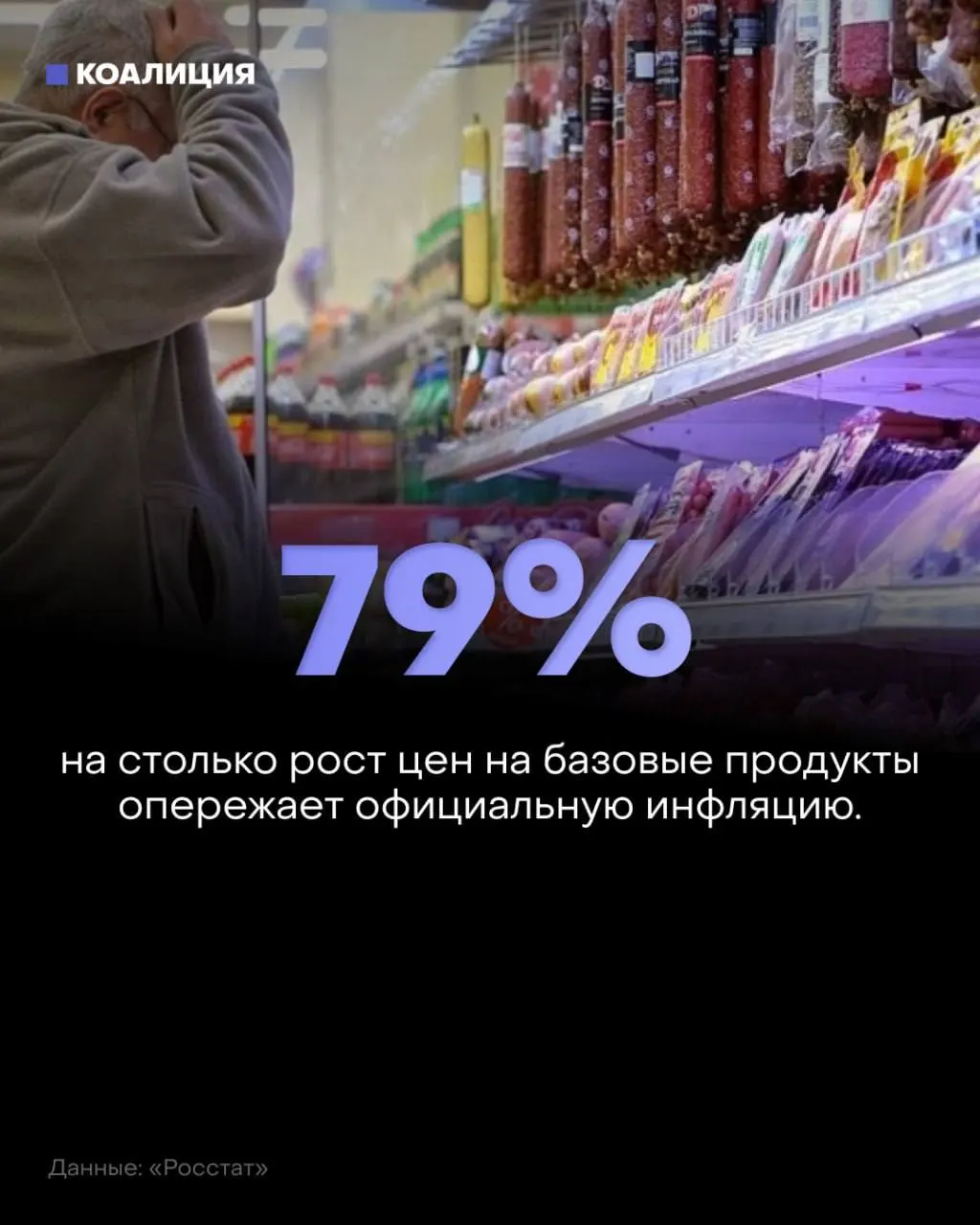 За январь–июль базовый набор продуктов подорожал на 8,5% при инфляции 4,75%; овощи, сахар и мясо дорожают, а жители экономят на покупках в магазинах у дома.