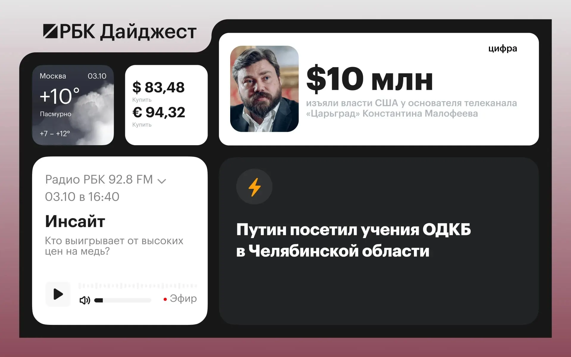 Коротко: учения ОДКБ в Челябинской области, дипломатические заявления по Черному морю и санкции за рубежом; экономические новости — от налога на сверхдоходы до запуска НПЗ.